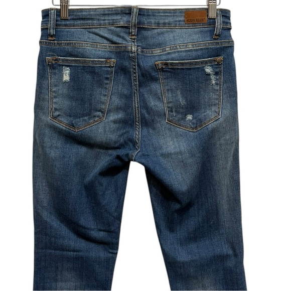Judy Blue Straight Fit Distressed Stretch Denim Jeans Size 28 - Picture 5 of 9